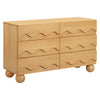 M31116HY,Babyletto Kids,Lido Wave 6-Drawer Assembled Dresser in Honey