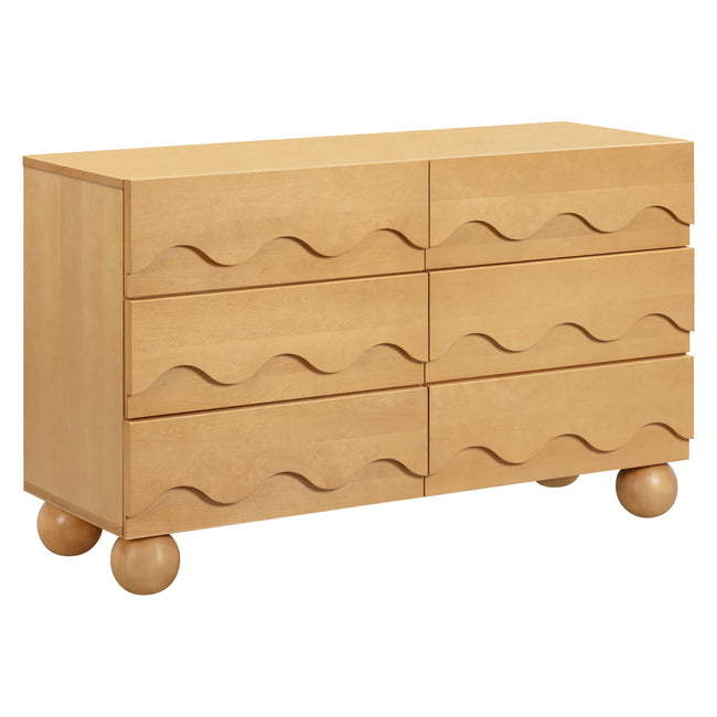 M31116HY,Babyletto Kids,Lido Wave 6-Drawer Assembled Dresser in Honey