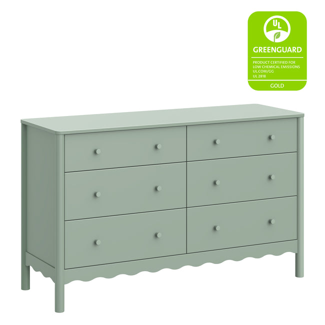 M27916LS,Babyletto,Swell 6-Drawer Assembled Dresser in Light Sage