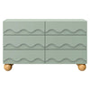 M31116LSHY,Babyletto Kids,Lido Wave 6-Drawer Assembled Dresser in Light Sage and Honey