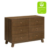 M32526NL,Babyletto,Hudson Modern 6-Drawer Assembled Double Dresser in Natural Walnut