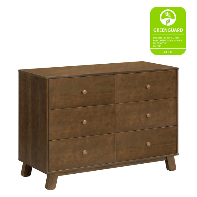 M32526NL,Babyletto,Hudson Modern 6-Drawer Assembled Double Dresser in Natural Walnut