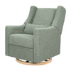 M11288STLB,Babyletto,Kiwi Glider Recliner w/ Electronic Control and USB in Sage Teddy Loop w/ Light Wood Base