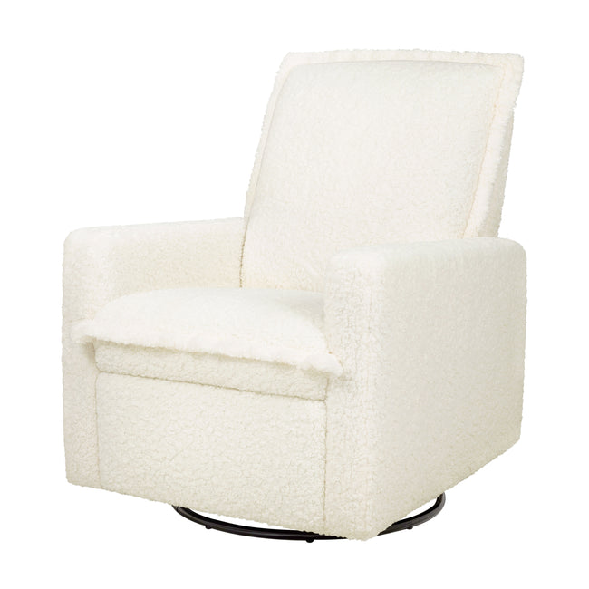 M20977CMSG,Babyletto,Cali Flange Gliding Swivel Recliner in Cream Shearling