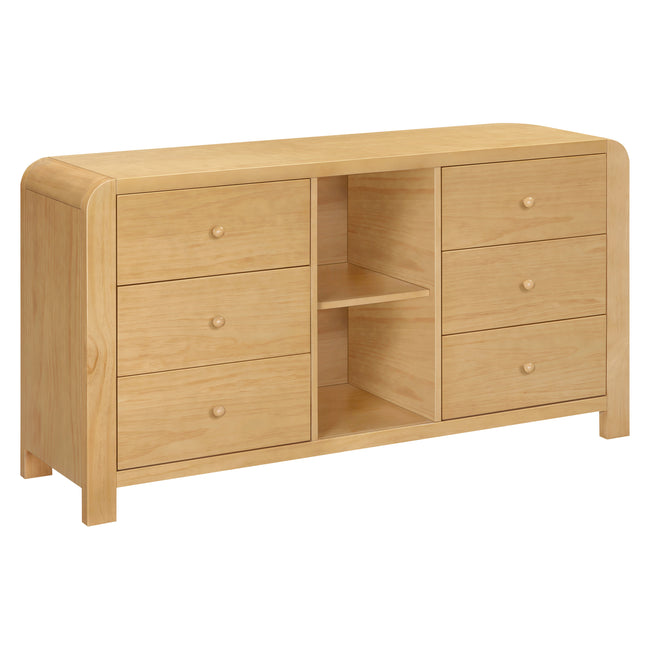 M18416HY,Babyletto Kids,TipToe 6-Drawer Assembled Dresser with Cubbies in Honey