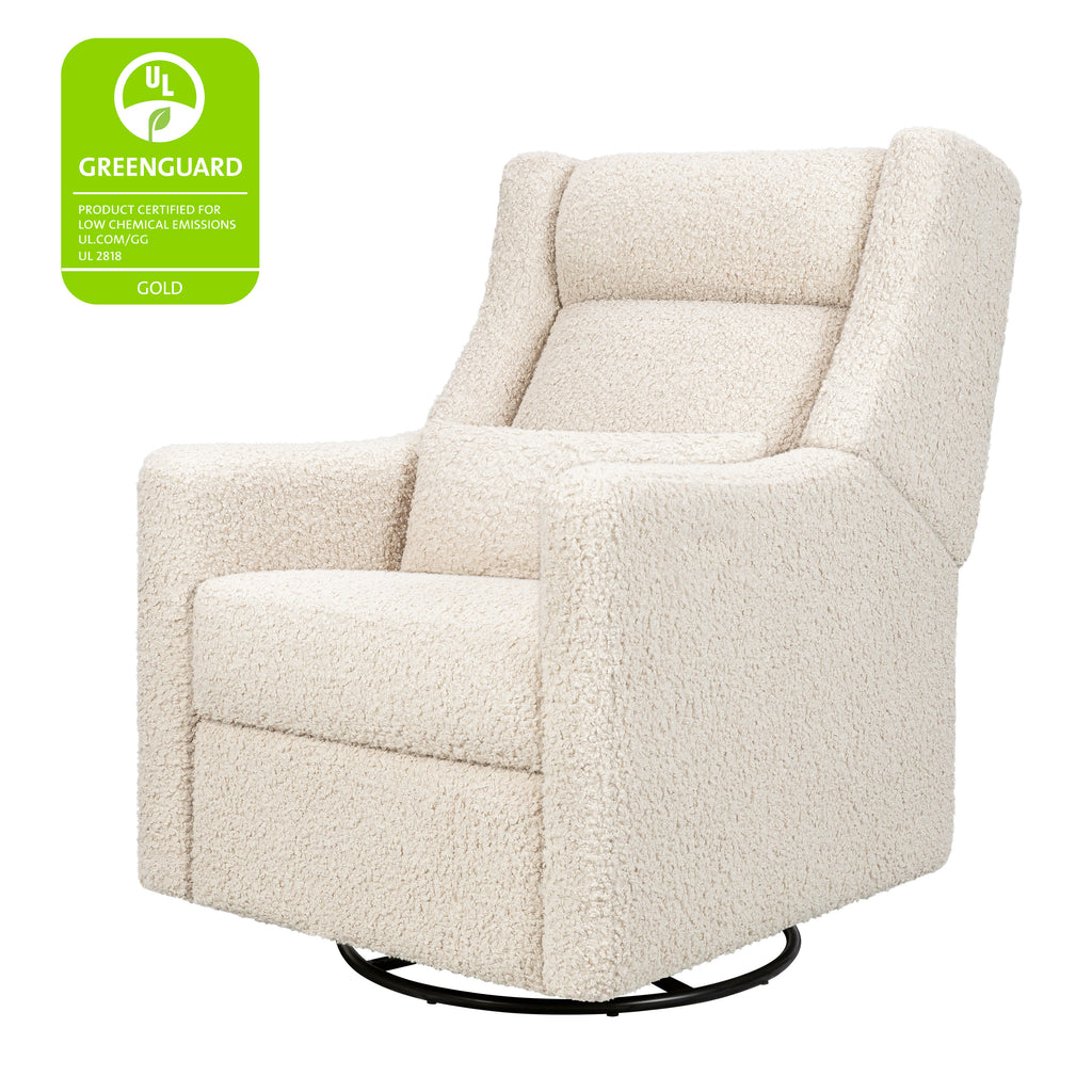 M11286AT,Babyletto,Kiwi Plus Power Glider Recliner w/ Power Headrest in Almond Teddy Loop