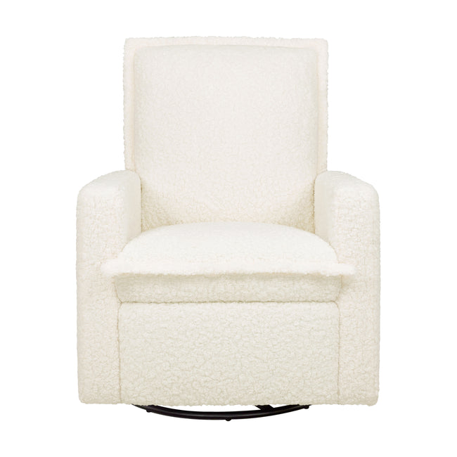M20977CMSG,Babyletto,Cali Flange Gliding Swivel Recliner in Cream Shearling