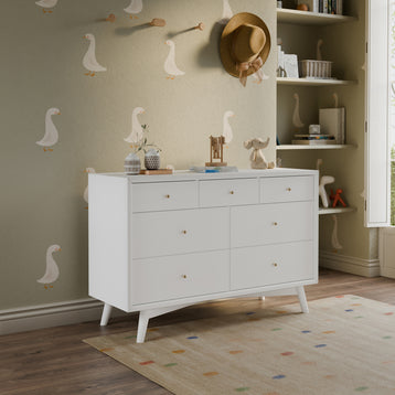 M15916W,Babyletto,Palma 7-Drawer Double Dresser  Assembled in White
