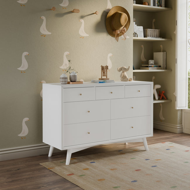 M15916W,Babyletto,Palma 7-Drawer Double Dresser  Assembled in White