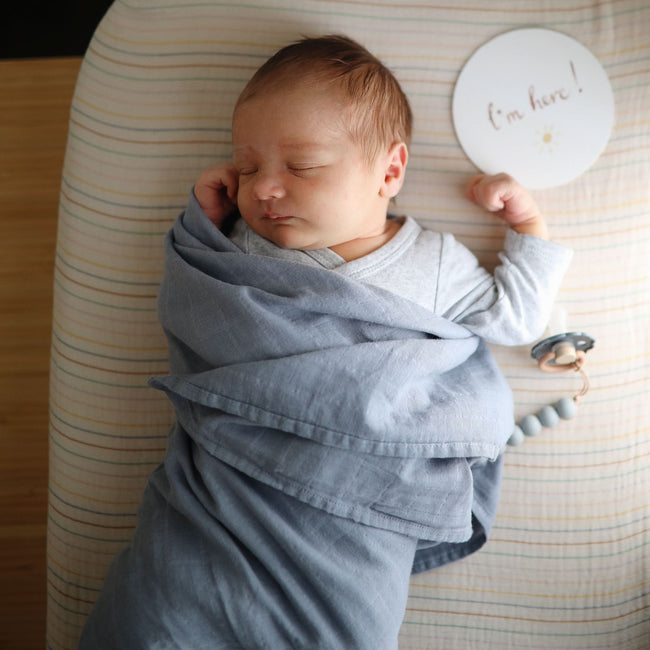 MS-201, Organic Cotton Muslin Swaddle Blanket