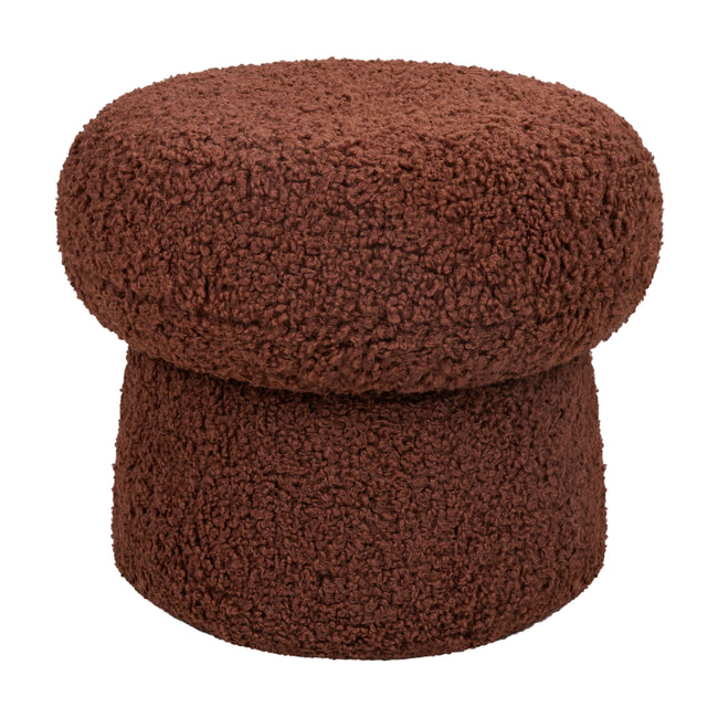 M31585RT,Babyletto Kids,Mini Mushroom Pouf in Rouge Teddy Loop