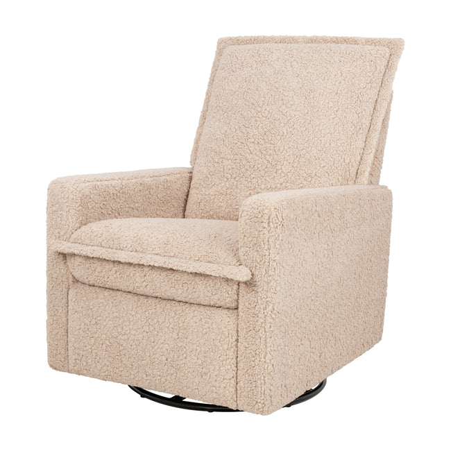 M20977CSG,Babyletto,Cali Flange Gliding Swivel Recliner in Chai Shearling
