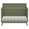 M15901OL,Babyletto,Palma Mid-Century 4-in-1 Convertible Crib w/Toddler Bed Conversion in Olive