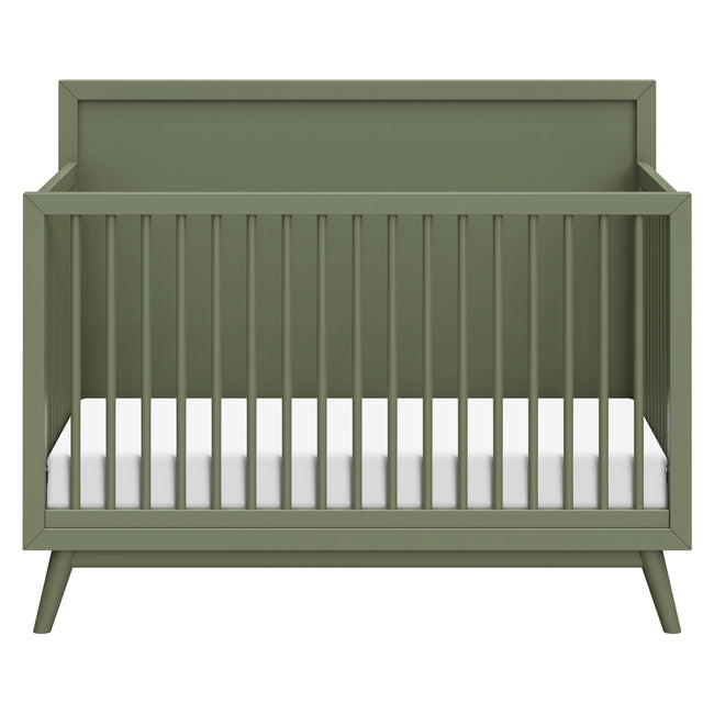 M15901OL,Babyletto,Palma Mid-Century 4-in-1 Convertible Crib w/Toddler Bed Conversion in Olive