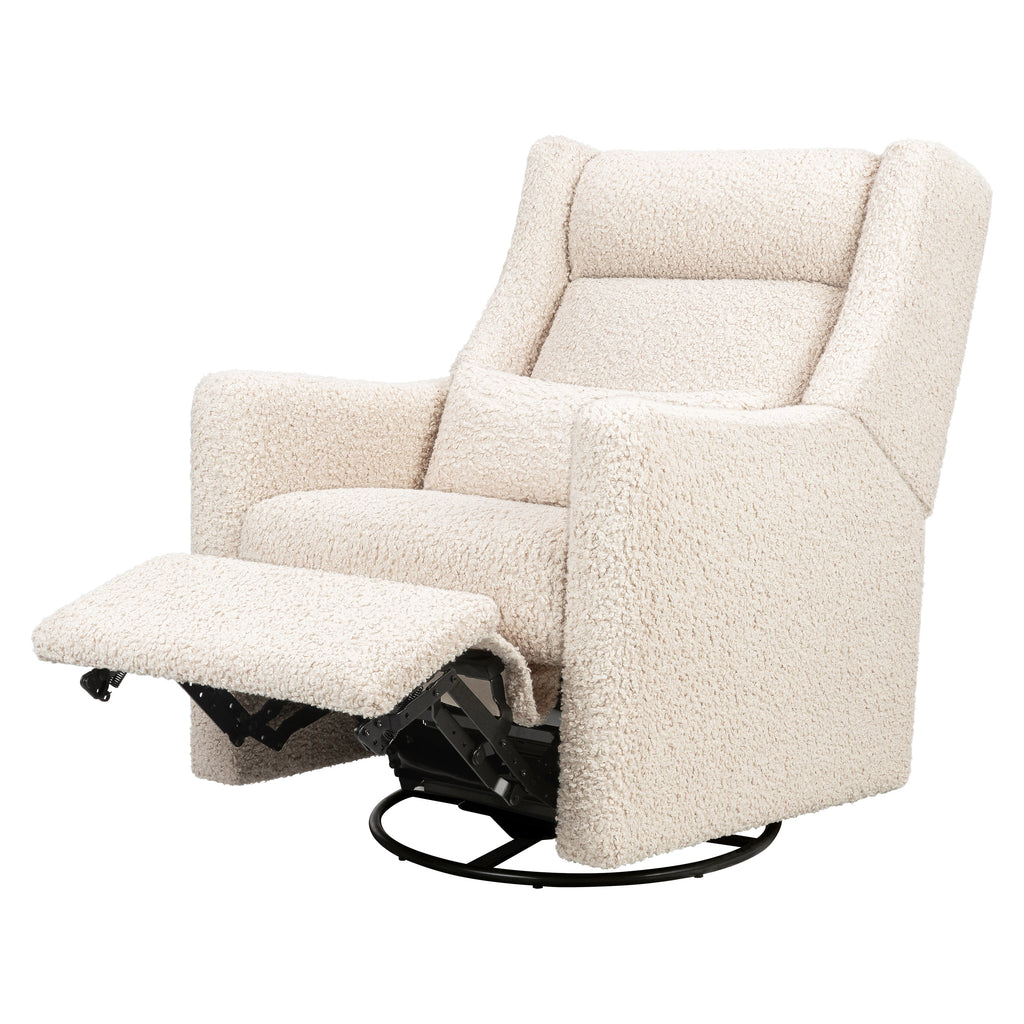 M11286AT,Babyletto,Kiwi Plus Power Glider Recliner w/ Power Headrest in Almond Teddy Loop