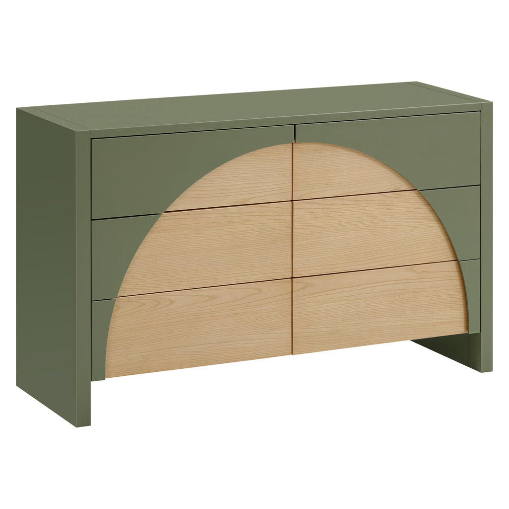 M30216OLSH,Babyletto,Moab 6-Drawer Assembled Dresser in Olive/Ash