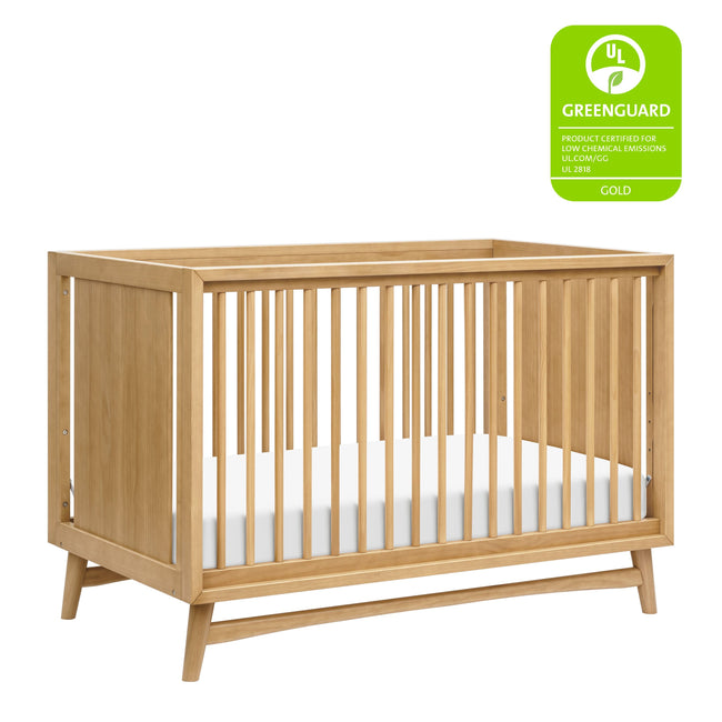 M15401HY,Babyletto,Peggy Mid-Century 3-in-1 Convertible Crib w/Toddler Bed Conversion Kit in Honey