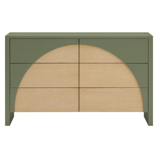 M30216OLSH,Babyletto,Moab 6-Drawer Assembled Dresser in Olive/Ash