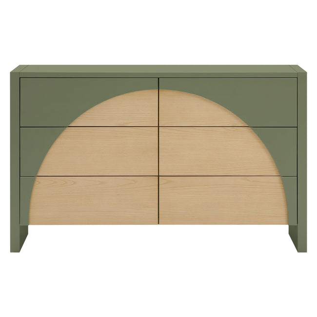 M30216OLSH,Babyletto,Moab 6-Drawer Assembled Dresser in Olive/Ash
