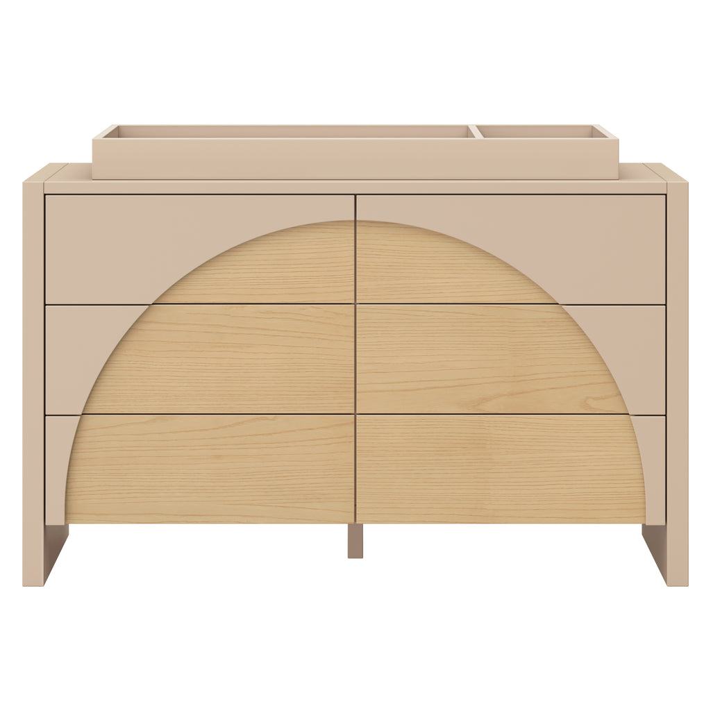 M30216TPESH,Babyletto,Moab 6-Drawer Assembled Dresser in Taupe/Ash