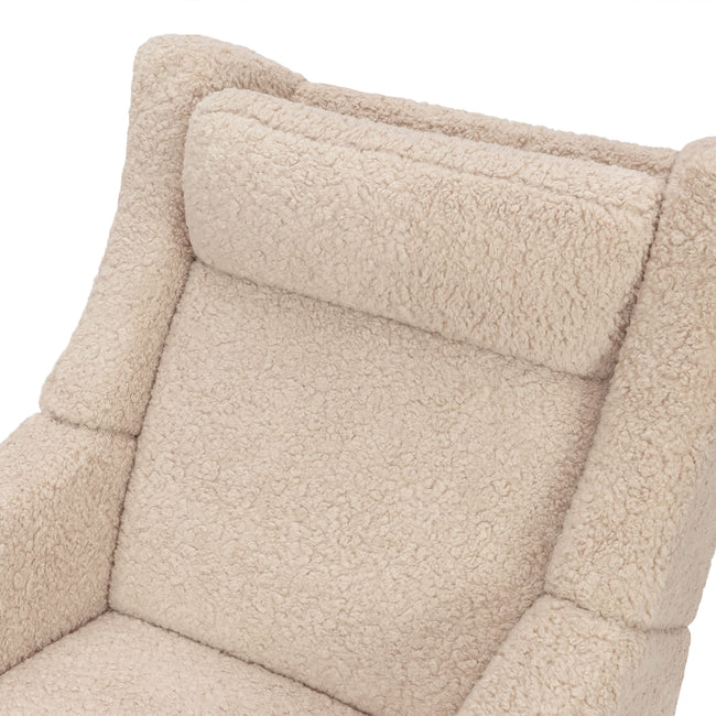 M11283CSG,Babyletto,Kiwi Deluxe Power Glider Recliner w/Heat&Massage in Chai Shearling