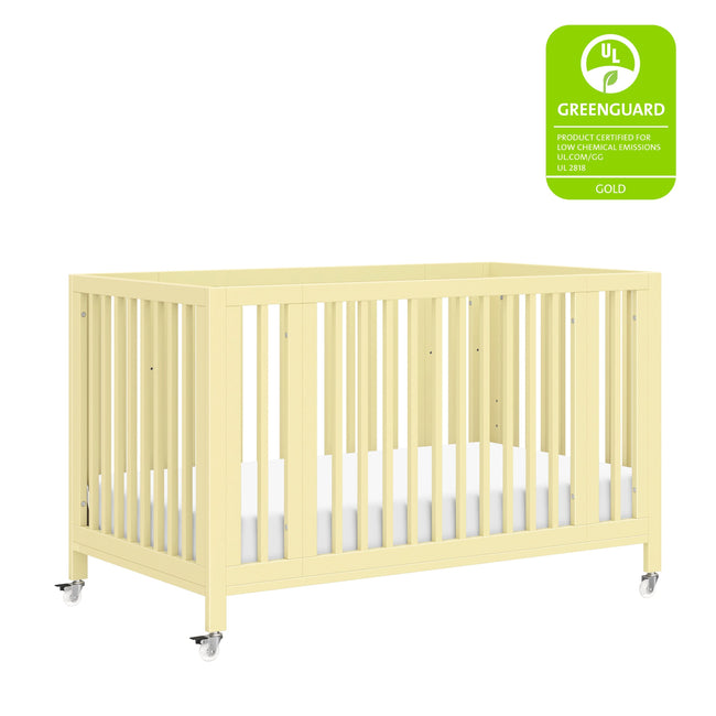 M30880PY,Babyletto,Rolli 9-in-1 Convertible All-Stages® Crib w/ Bassinet & Toddler Bed Kits in Pale Yellow