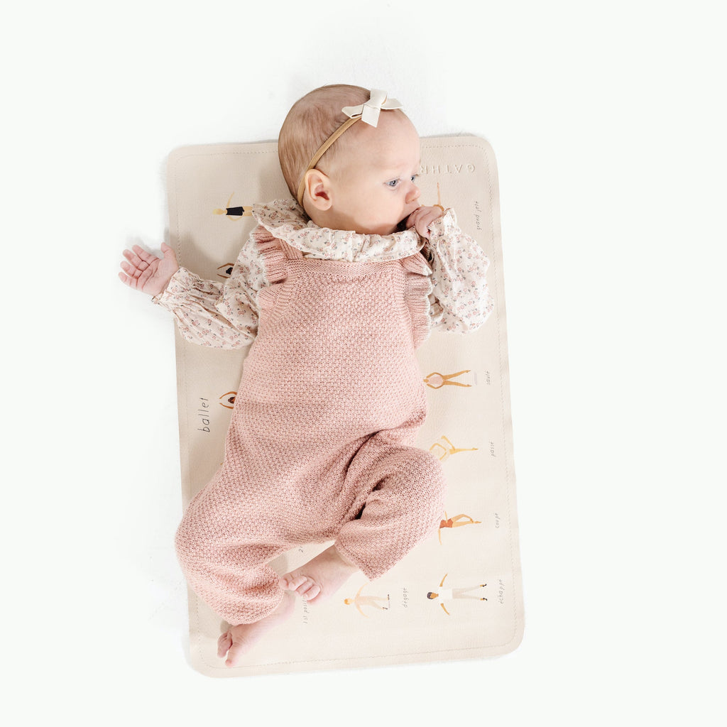 Image of a baby in a padded mat