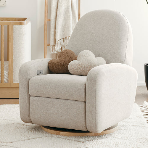 Arc Electronic Recliner and Swivel Glider in Boucle with USB port