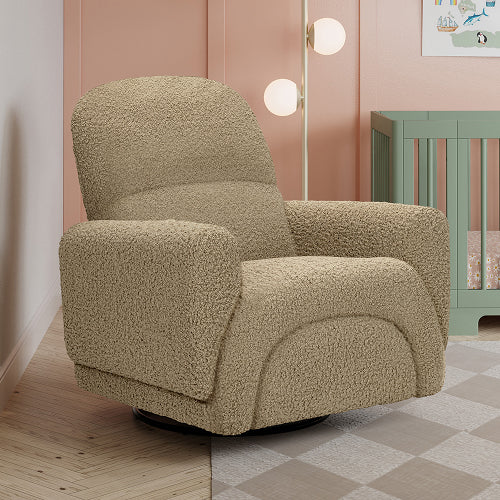 Rainbow Recliner and Swivel Glider in Teddy Loop