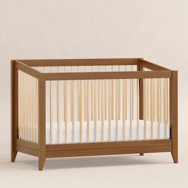 M10301CTN,Babyletto,Sprout 4-in-1 Convertible Crib w/Toddler Bed Conversion Kit in Chestnut&Natural