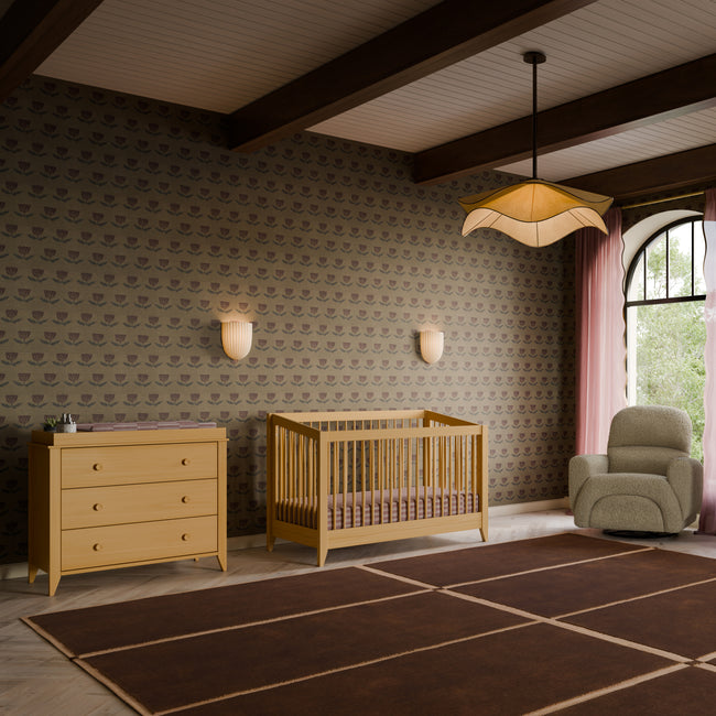 M10301HY,Babyletto,Sprout 4-in-1 Convertible Crib w/Toddler Bed Conversion Kit in Honey