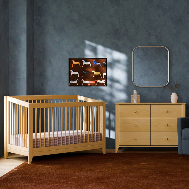 M10301HY,Babyletto,Sprout 4-in-1 Convertible Crib w/Toddler Bed Conversion Kit in Honey