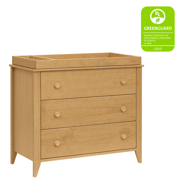 M10323HY,Babyletto,Sprout 3-Drawer Changer Dresser in Honey