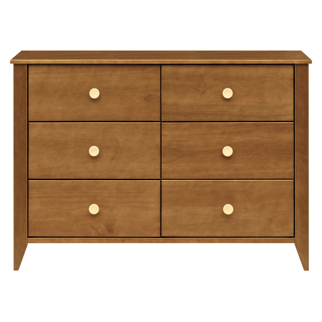 M10326CTN,Babyletto,Sprout 6-Drawer Double Dresser in Chestnut and Natural