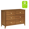 M10326CTN,Babyletto,Sprout 6-Drawer Double Dresser in Chestnut and Natural