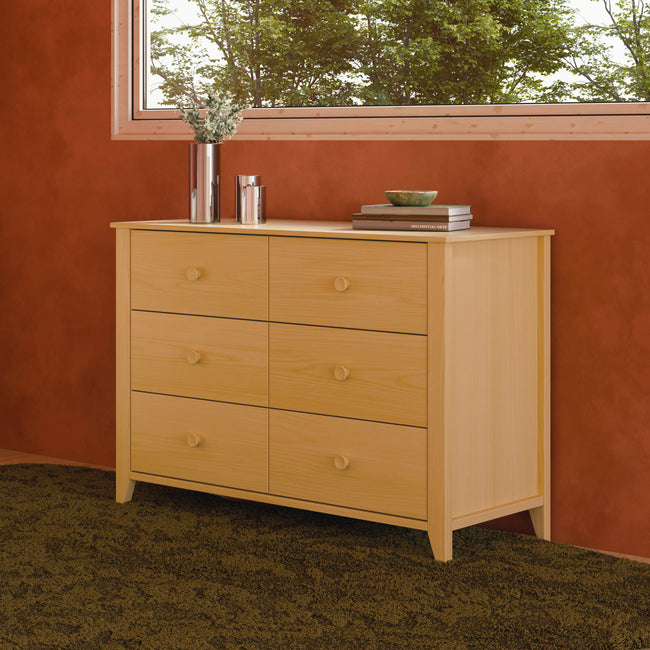 M10326HY,Babyletto,Sprout 6-Drawer Double Dresser in Honey