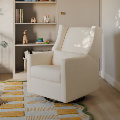 M11277PWB,Babyletto,Kiwi Recliner and Swivel Glider in Performance Ivory Boucle