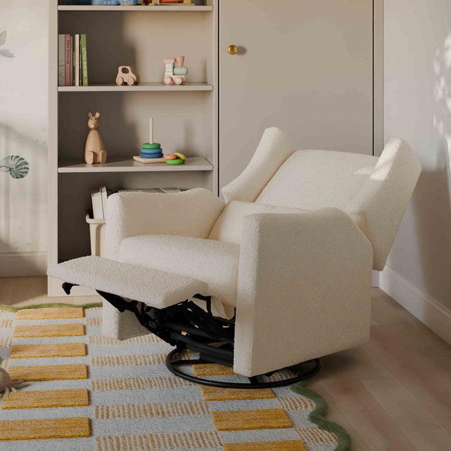 M11277PWB,Babyletto,Kiwi Recliner and Swivel Glider in Performance Ivory Boucle
