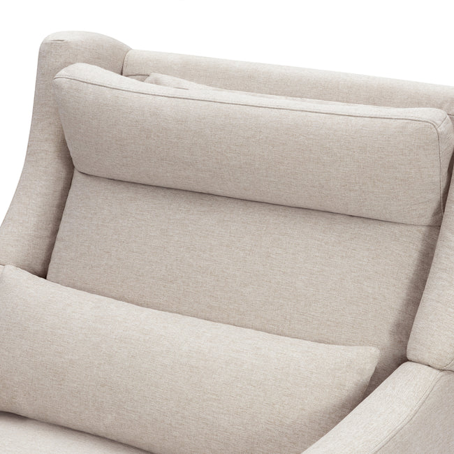 M11278PBEWLB,Babyletto,Kiwi Plus Chair and a Half Power Glider Recliner in Performance Beach Eco-Weave w/ Light Wood Base