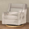 M11278PBEWLB,Babyletto,Kiwi Plus Chair and a Half Power Glider Recliner in Performance Beach Eco-Weave w/ Light Wood Base