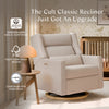 M11278PBEWLB,Babyletto,Kiwi Plus Chair and a Half Power Glider Recliner in Performance Beach Eco-Weave w/ Light Wood Base