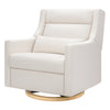 M11278PCMEWLB,Babyletto,Kiwi Plus Chair and a Half Power Glider Recliner in Performance Cream Eco-Weave w/ Light Wood Base