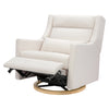 M11278PCMEWLB,Babyletto,Kiwi Plus Chair and a Half Power Glider Recliner in Performance Cream Eco-Weave w/ Light Wood Base