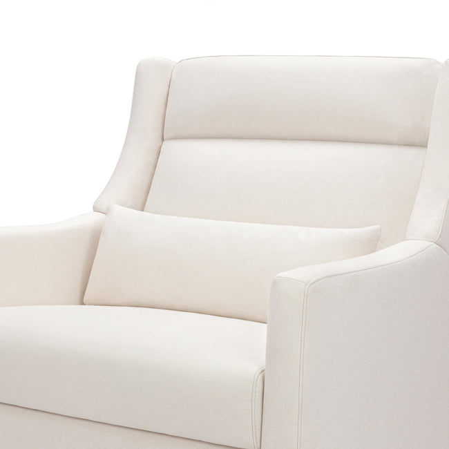 M11278PCMEWLB,Babyletto,Kiwi Plus Chair and a Half Power Glider Recliner in Performance Cream Eco-Weave w/ Light Wood Base