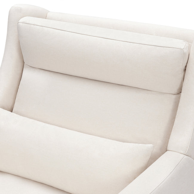 M11278PCMEWLB,Babyletto,Kiwi Plus Chair and a Half Power Glider Recliner in Performance Cream Eco-Weave w/ Light Wood Base