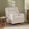 M11278PCMEWLB,Babyletto,Kiwi Plus Chair and a Half Power Glider Recliner in Performance Cream Eco-Weave w/ Light Wood Base