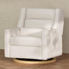 M11278PCMEWLB,Babyletto,Kiwi Plus Chair and a Half Power Glider Recliner in Performance Cream Eco-Weave w/ Light Wood Base