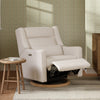 M11278PCMEWLB,Babyletto,Kiwi Plus Chair and a Half Power Glider Recliner in Performance Cream Eco-Weave w/ Light Wood Base