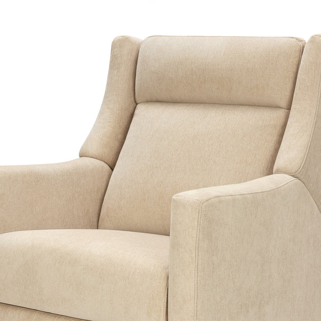 M11282DECDB,Babyletto,Kiwi Pro Power Glider Recliner w/ Power Lumbar in Performance Desert Eco-Chenille w/Dark WoodBase