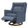 M11282OECDB,Babyletto,Kiwi Pro Power Glider Recliner w/ Power Lumbar in Performance Ocean Eco-Chenille w/Dark WoodBase